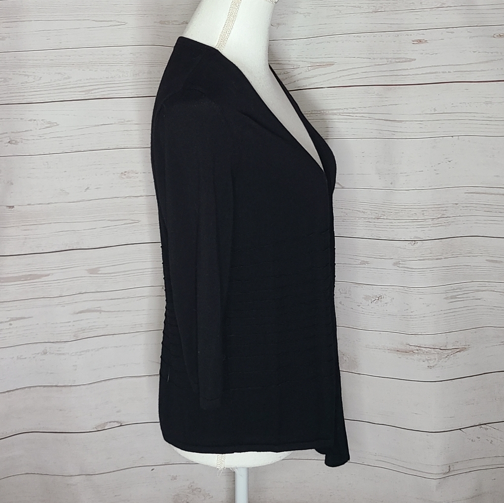 Whbm Black Lightweight Bottom Strips Open Front - image 2